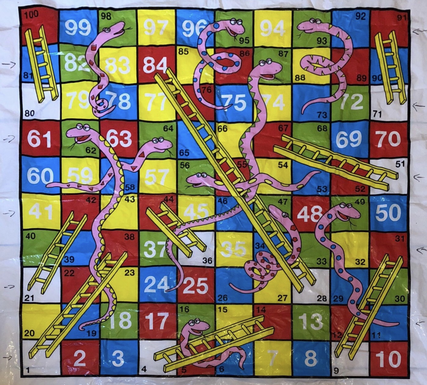 Our Snakes and Ladders Board